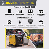 Champion 2001319 3500W/4500W Generator Dual Fuel Inverter Electric Start with CO Shield New - 201319