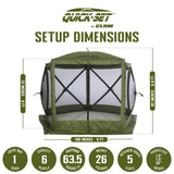 CLAM Quick Set Venture 9x9 Foot Canopy + Clam Quick Set Screen, Green (2 Pack) - 399154