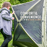 CLAM Quick Set Venture 9x9 Foot Canopy + Clam Quick Set Screen, Green (2 Pack) - 399154
