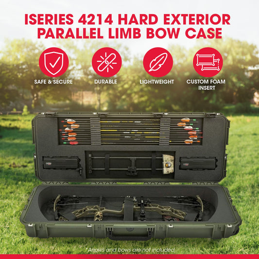 SKB Cases iSeries 4214 Hard Exterior Parallel Limb Bow Case, Green (Open Box) - 219740