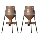Boss Buck 200 Pound Gravity Fed Tripod Corn and Protein Pellet Feeder (2 Pack) - 216000