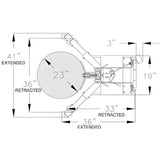 Wesco Industrial Products DM-1100 650 lb. / 1,100 lb. Ergonomic Hydraulic Drum Handler with Gator Grip Clamp 240150