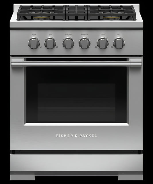 FISHER & PAYKEL RGV3305N Gas Range, 30", 5 Burners - RGV3305N-KT
