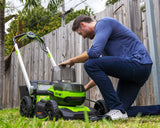 Greenworks 48V (2x24V) 21" Cordless Battery Self-Propelled Lawn Mower w/ (4) 4.0Ah USB Batteries & (2) Dual Port Chargers - 2532902