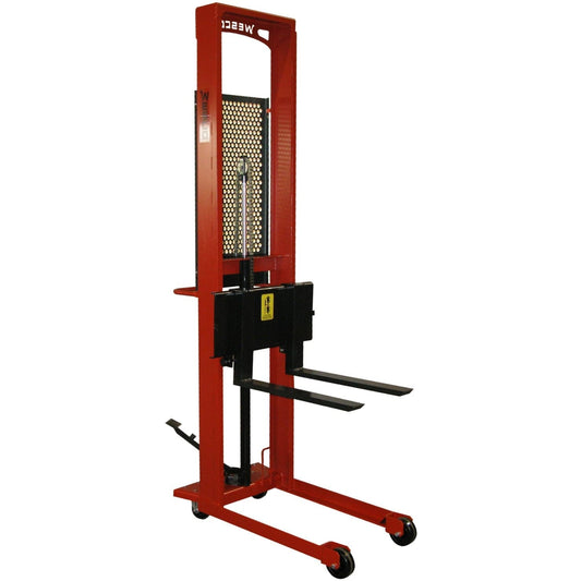 Wesco Industrial Products 1,000 lb. Standard Series Fork Stacker with 25" Forks and 64" Lift Height 260036