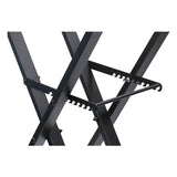 Odyssey Case 2 Tier DJ X Stand Combo Pack with Mic Boom & Top Shelf, Black - 404219