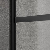 Serene Valley 34 x 72 Inch Tempered Glass Stand Alone Shower Screen, Matte Black - 280469