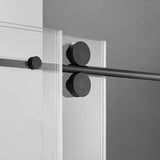 Serene Valley 60 x 74 Inch Big Roller Frameless Sliding Shower Door, Matte Black - 280495