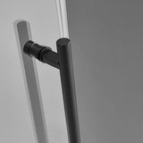 Serene Valley 52 x 74 Inch Big Roller Frameless Sliding Shower Door, Matte Black - 280497
