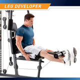 Marcy MWM-7454 Stack Home Gym Full Body Workout Station, White (Open Box) - 396332