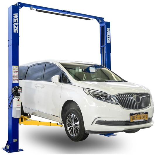 WEIZE 10,000 lbs Two Post Car Lift, Clearfloor, Overhead Auto/Truck Lift, 220V, 60Hz, 3HP - PLA-1001