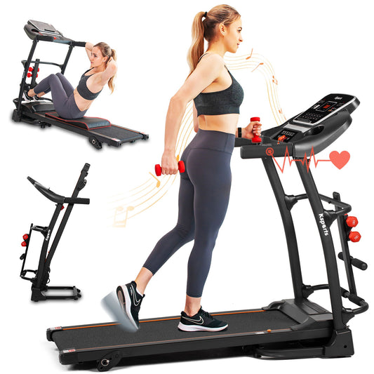 Ksports 16 Inch Wide Foldable Home Treadmill w/ Bluetooth & Fitness Tracking App -304722