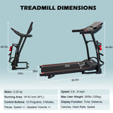 Ksports 16 Inch Wide Foldable Home Treadmill w/ Bluetooth & Fitness Tracking App -304722