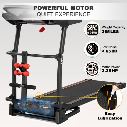 Ksports 16 Inch Wide Foldable Home Treadmill w/ Bluetooth & Fitness Tracking App -304722