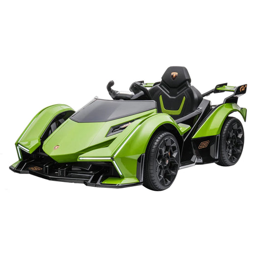 Dakott Lamborghini Gran Turismo V12 Vision Battery Power Ride On Car Toy, Green - 308687