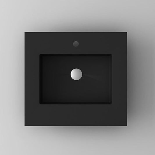 Laviva VIVA Stone Matte Black Countertop - 313SQ1HSS-24-MB