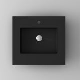 Laviva VIVA Stone Matte Black Countertop - 313SQ1HSS-24-MB