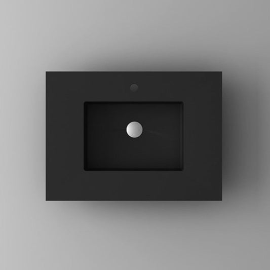 Laviva VIVA Stone Matte Black Countertop - 313SQ1HSS-24-MB