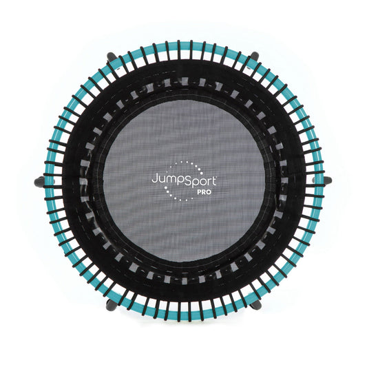 JumpSport 350 Pro Fitness 39 Inch Cardio Workout Indoor Trampoline, Teal/Black - 318126