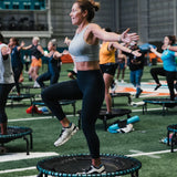 JumpSport 350 Pro Fitness 39 Inch Cardio Workout Indoor Trampoline, Teal/Black - 318126