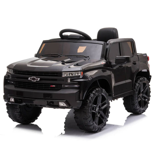Dakott Chevy Silverado 4 x 4 Big Wheels Trail Boss Ride On Monster Truck, Black - 319156