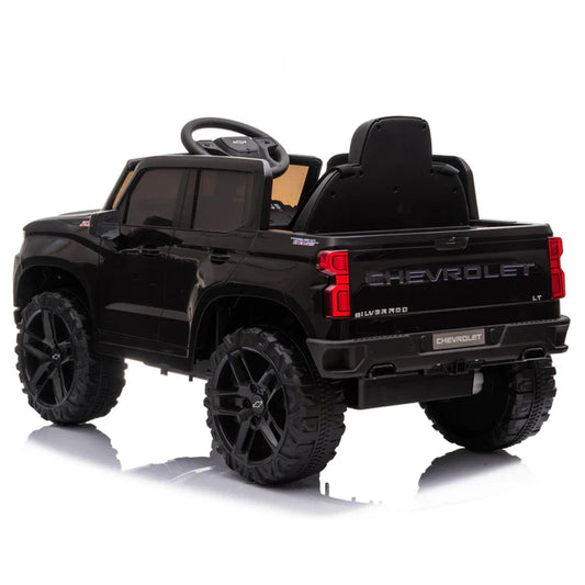 Dakott Chevy Silverado 4 x 4 Big Wheels Trail Boss Ride On Monster Truck, Black - 319156