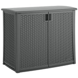 Suncast Lockable Outdoor Cabinet Deck Storage Box w/ Adjustable Shelf (3 Pack) - 320519