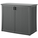 Suncast Lockable Outdoor Cabinet Deck Storage Box w/ Adjustable Shelf (3 Pack) - 320519