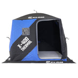 CLAM X-400 Portable 8 Ft 4 Person Pop Up Ice Fishing Thermal Hub Shelter Tent - 320778
