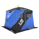 CLAM X-400 Portable 8 Ft 4 Person Pop Up Ice Fishing Thermal Hub Shelter Tent - 320778