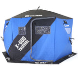CLAM X-600 Portable 11.5 Ft 6 Person Pop Up Ice Fishing Thermal Hub Shelter Tent - 320783