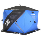 CLAM X-600 Portable 11.5 Ft 6 Person Pop Up Ice Fishing Thermal Hub Shelter Tent - 320783