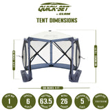CLAM Quick Set Venture Canopy, Blue + Clam Quick Set Screen Hub Tent (2 Pack) - 399161