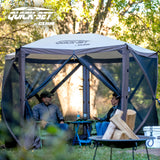 CLAM Quick Set Venture Canopy, Blue + Clam Quick Set Screen Hub Tent (2 Pack) - 399161