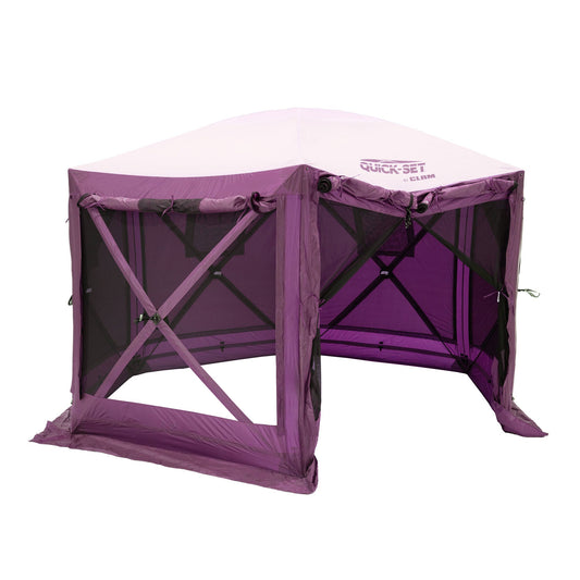 CLAM Quick-Set Pavilion 12.5 x 12.5 Ft Portable Outdoor Canopy Shelter, Plum - 321114