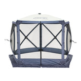 CLAM Quick Set Venture Canopy, Blue + Clam Quick Set Screen Hub Tent (2 Pack) - 399161