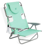 Ostrich On Your Back Folding Reclining Outdoor Camping Lawn Chair, Teal (4 Pack) - 323212