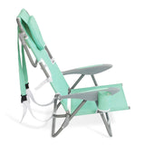 Ostrich On Your Back Folding Reclining Outdoor Camping Lawn Chair, Teal (4 Pack) - 323212
