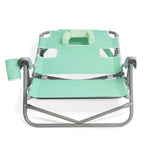 Ostrich On Your Back Folding Reclining Outdoor Camping Lawn Chair, Teal (4 Pack) - 323212
