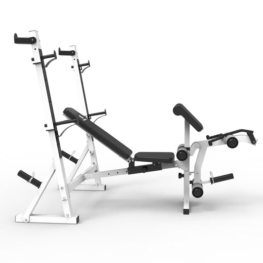 Marcy Weight Bench, Home Gym Exercise Equipment Workout Machine, White(Open Box) - 399882