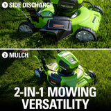 Greenworks 40V 19" Cordless Battery Push Mower w/ 4.0Ah USB Battery & Charger - 2524902
