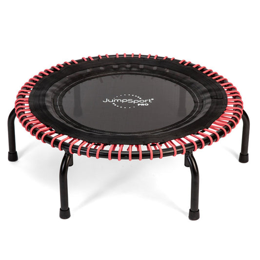 JumpSport 350 PRO 39 Inch Fitness Trampoline with Pink EnduroLast Elastic Cords - 348951