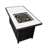Four Seasons Courtyard Gas Fire Pit Coffee Table with Stainless Steel Burner - 395499