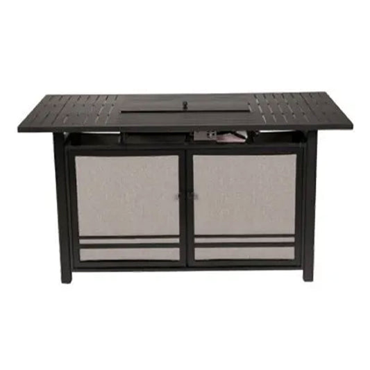 Four Seasons Courtyard Manhattan LP Gas Aluminum Fire Pit Table, Charcoal Gray - 395504