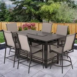 Four Seasons Courtyard Manhattan LP Gas Aluminum Fire Pit Table, Charcoal Gray - 395504
