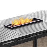 Four Seasons Courtyard Manhattan LP Gas Aluminum Fire Pit Table, Charcoal Gray - 395504