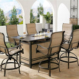 Four Seasons Courtyard Manhattan LP Gas Aluminum Fire Pit Table, Charcoal Gray - 395504