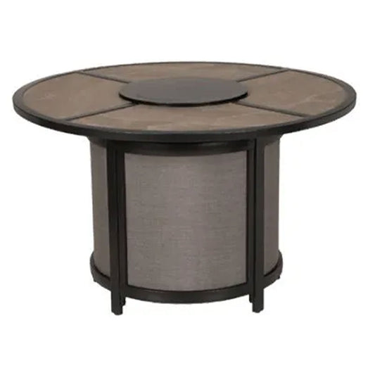 Four Seasons Courtyard Edison Park 54 Inch LP Gas Fire Pit Table, Gray Finish - 395505