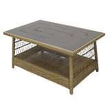 Four Seasons Courtyard Positano 40" x 26" Outdoor Wicker Coffee Table, Brown - 396089