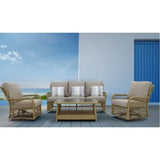 Four Seasons Courtyard Positano 40" x 26" Outdoor Wicker Coffee Table, Brown - 396089